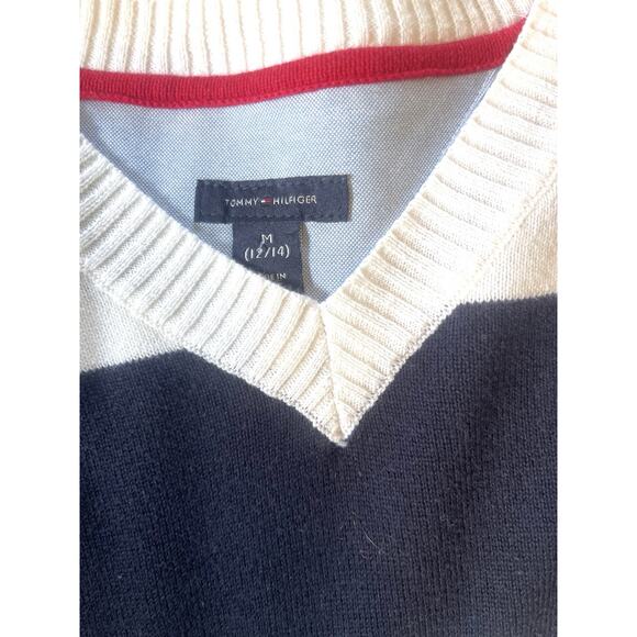 Tommy Hilfiger Red White Blue Knit Cardigan Sweater | Womens Size Medium - Picture 4 of 5